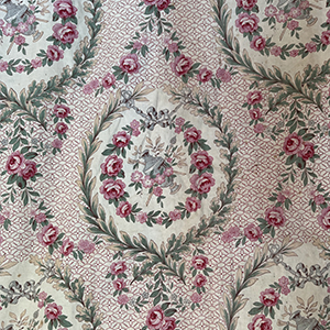 Cotton Chintz Curtains Edwardian c 1910