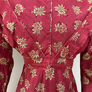 Turkey Red Discharge Dress