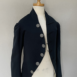 Blue Coat & Wig Bag